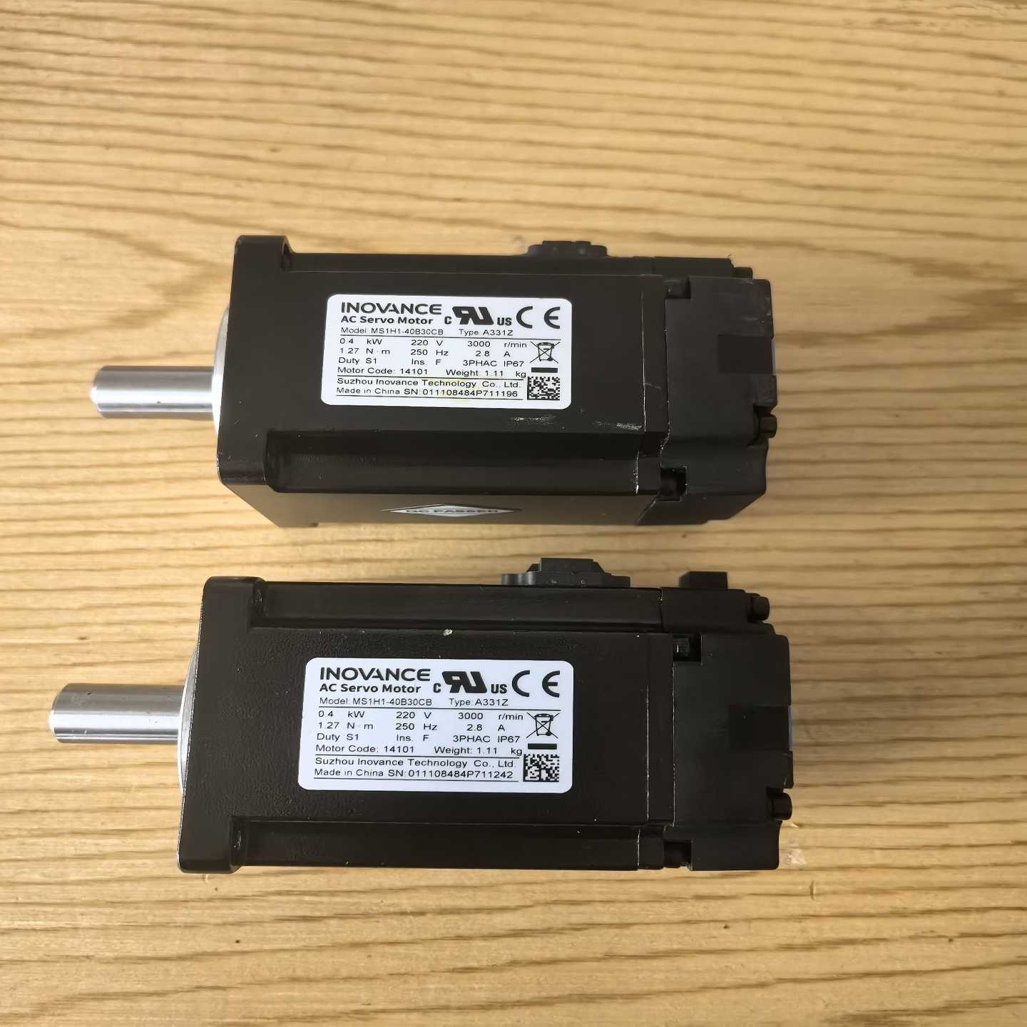 汇川伺服电机MS1H1-40B30CB-A331Z，0.4K