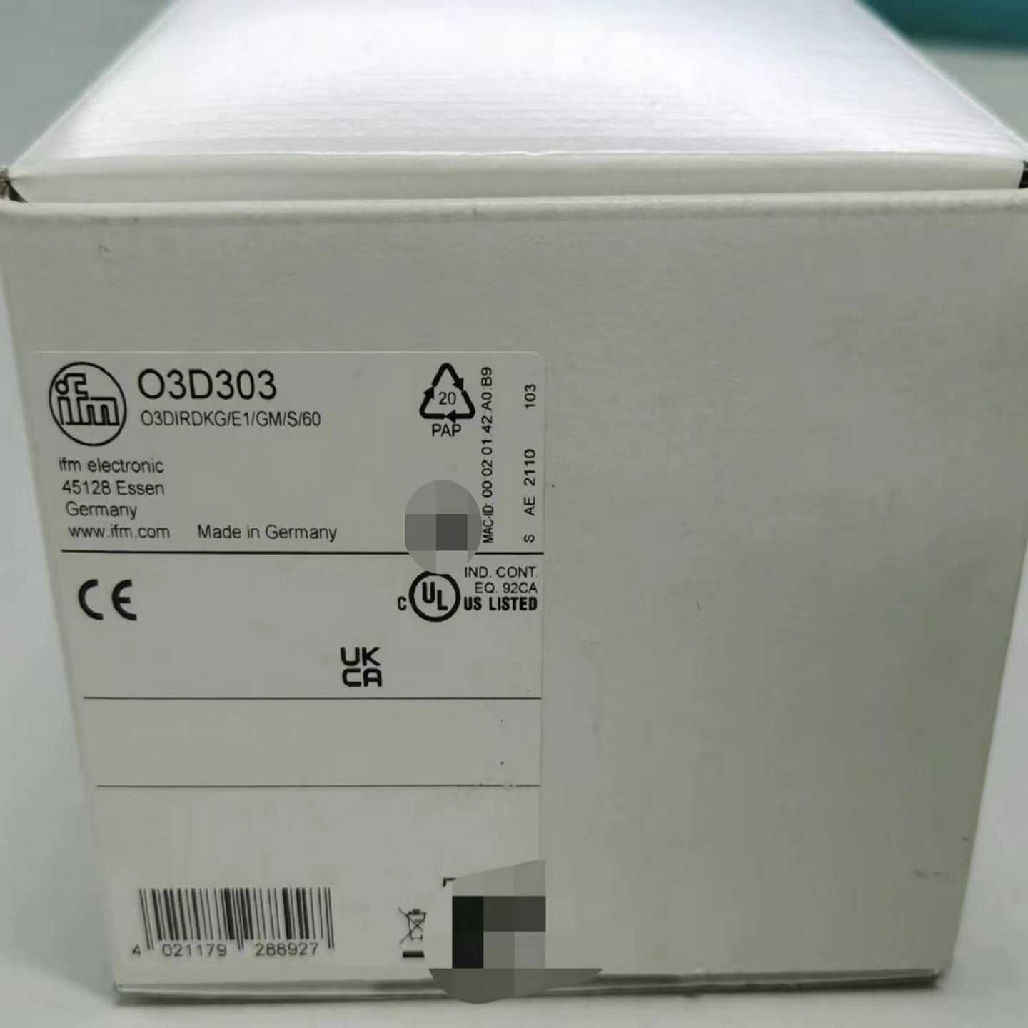 IFM易福门3D物体识别传感器O3D303带包询价