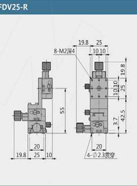 XYZ轴LWFDV25-L/LWFDV25-R手动滑台