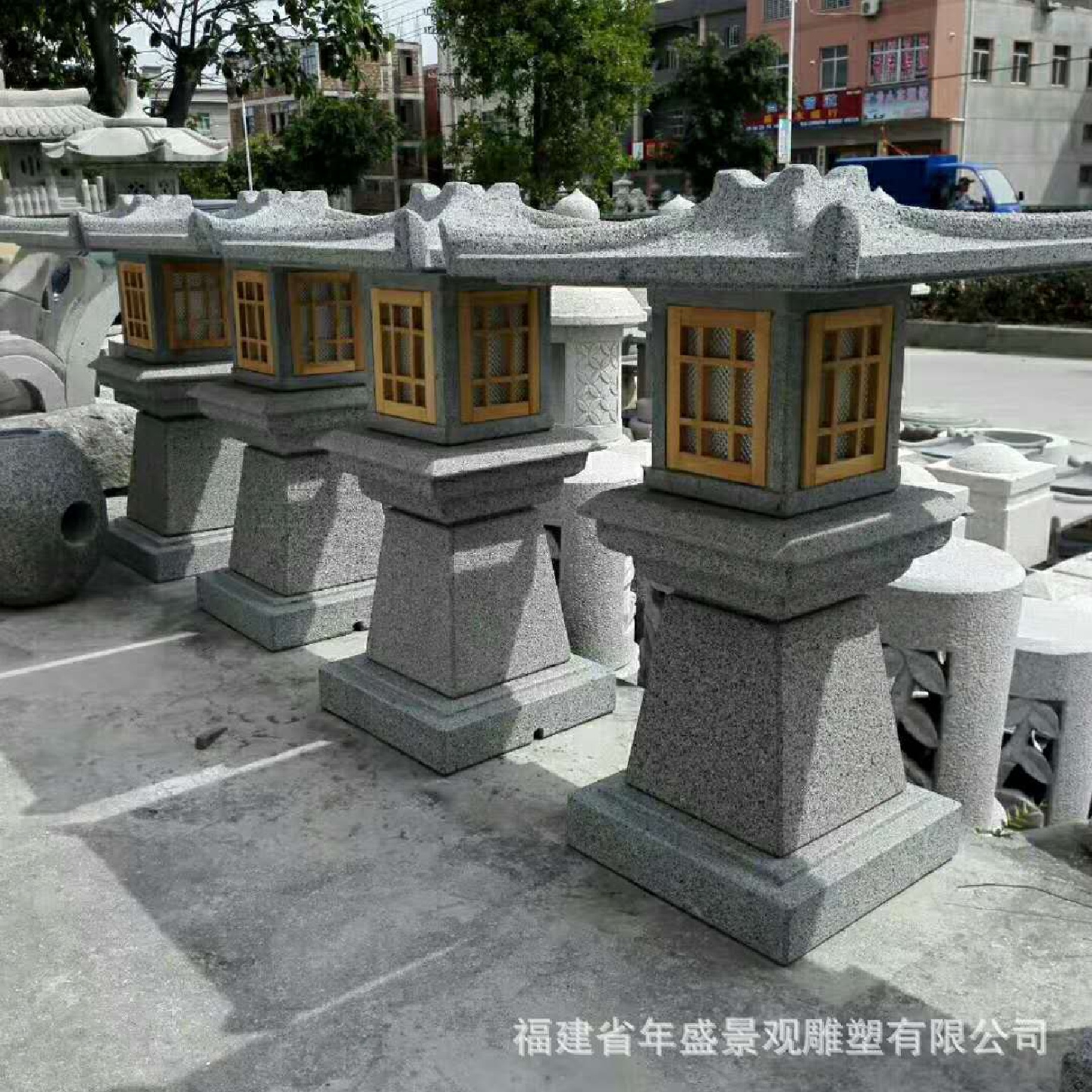 户外石雕大理石灯笼草坪装饰落地摆件古建筑园林庭院景观石灯