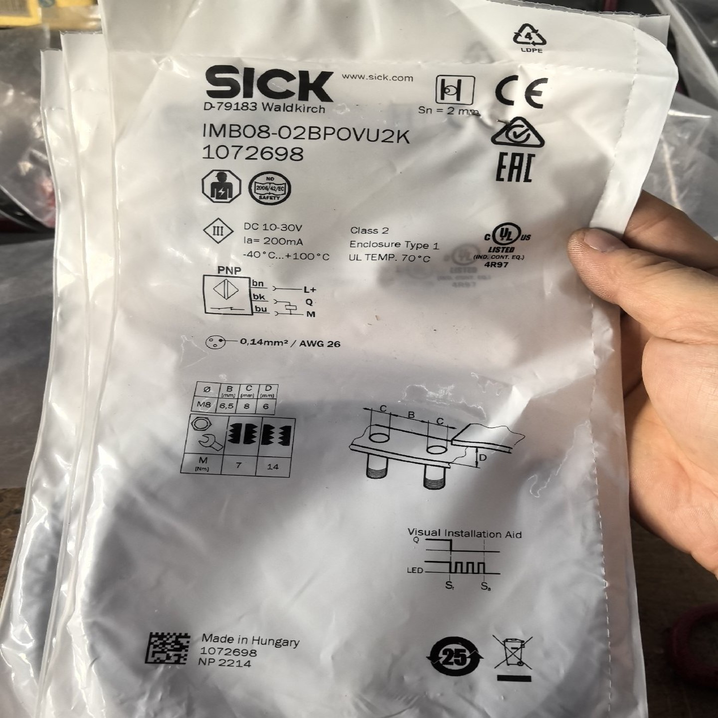 询价拍~西克接近开关IMB08-02BPOVU2K