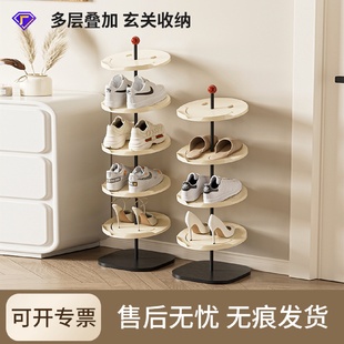 架家用门后玄关多功能简易置物架创意笑脸设计可爱风鞋 鞋 子置物架