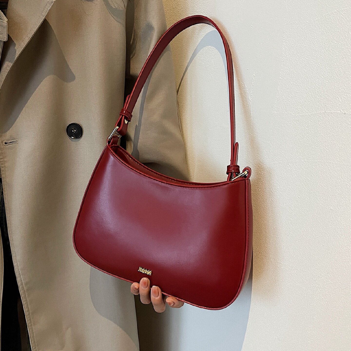 婚包高级感小包包女包新款质感小众单肩腋下包红色结婚新娘斜挎包