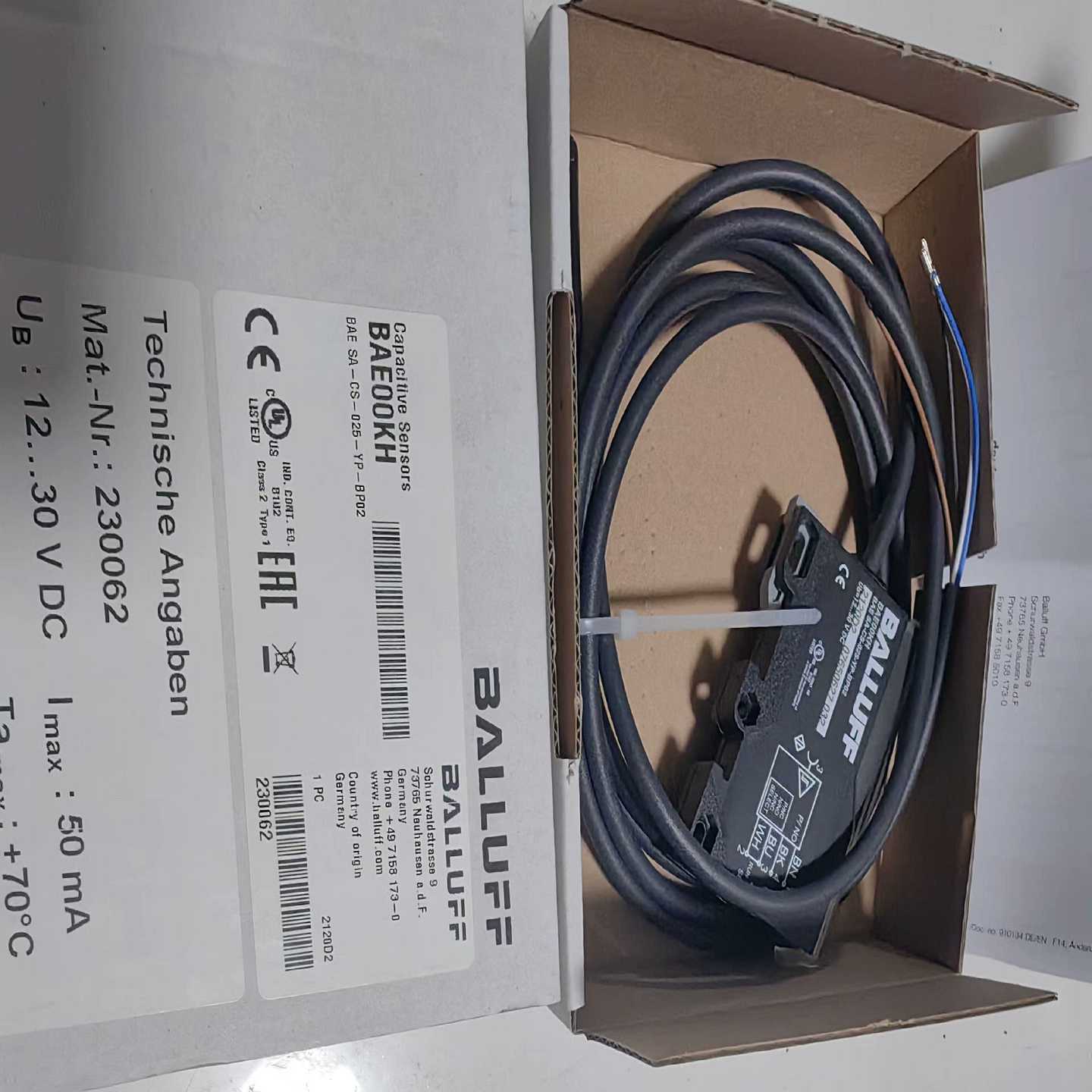 巴鲁夫BAESA-CS-025-YP-BP02电容式传