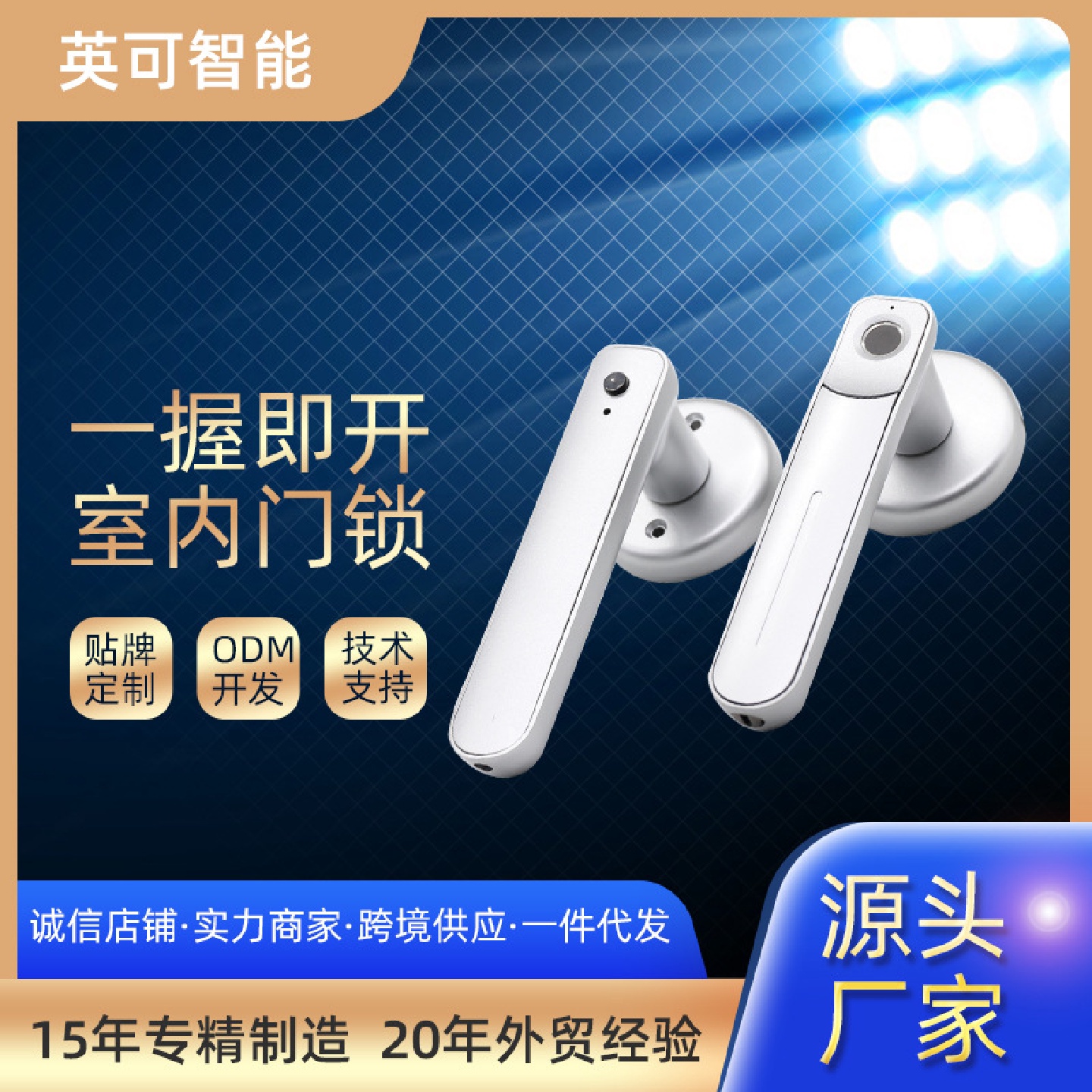 家用门锁智能锁防盗门密码锁入户门锁智能锁通通指纹锁
