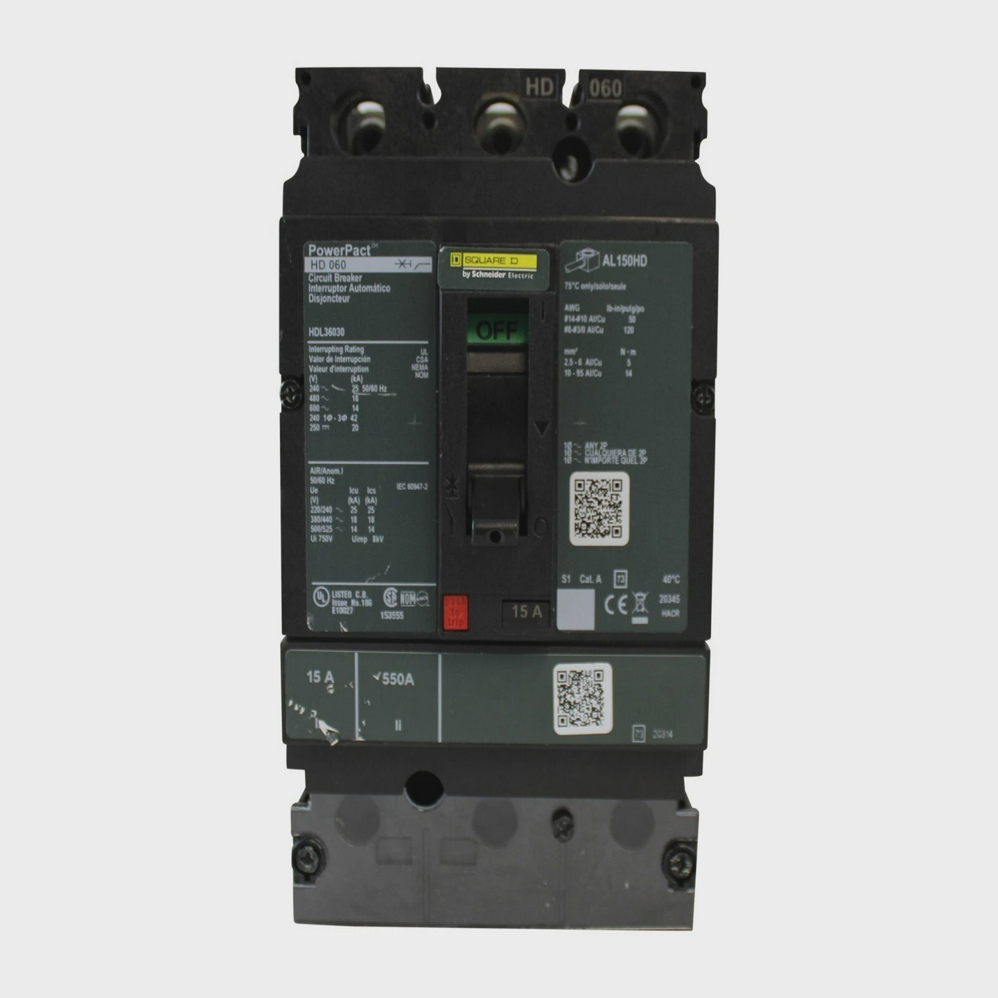 POWERPACT高清060CIRCUIT断路器15A