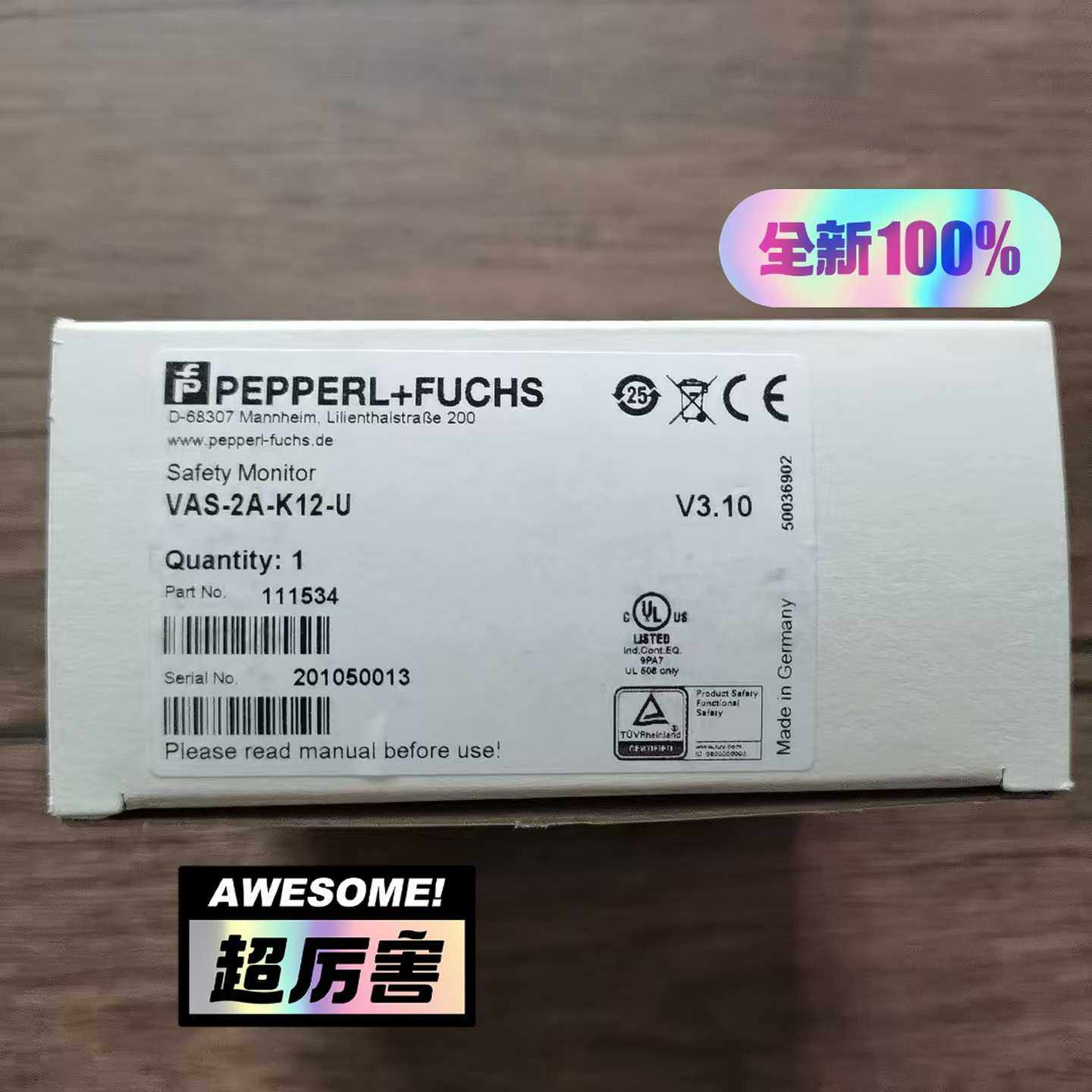 全新原装正品 倍加福 VAS-2A-K12-U 安全继电器{议价}