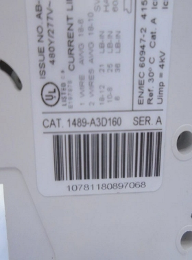 ALLENBRADLEY1489-A3D160系列ACIRCUIT断路器