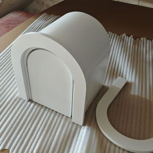 实木宠物门猫洞门狗洞猫咪双向开关自由摇摆门拱形小夜灯木屋定制