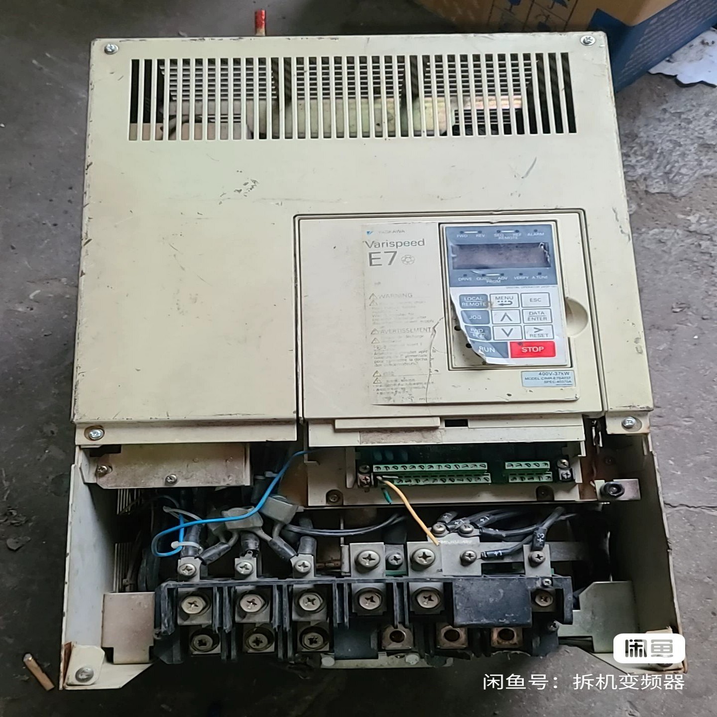 安川变频器CIMR-E7B4037  37 KW 功能正常【侨报商行】