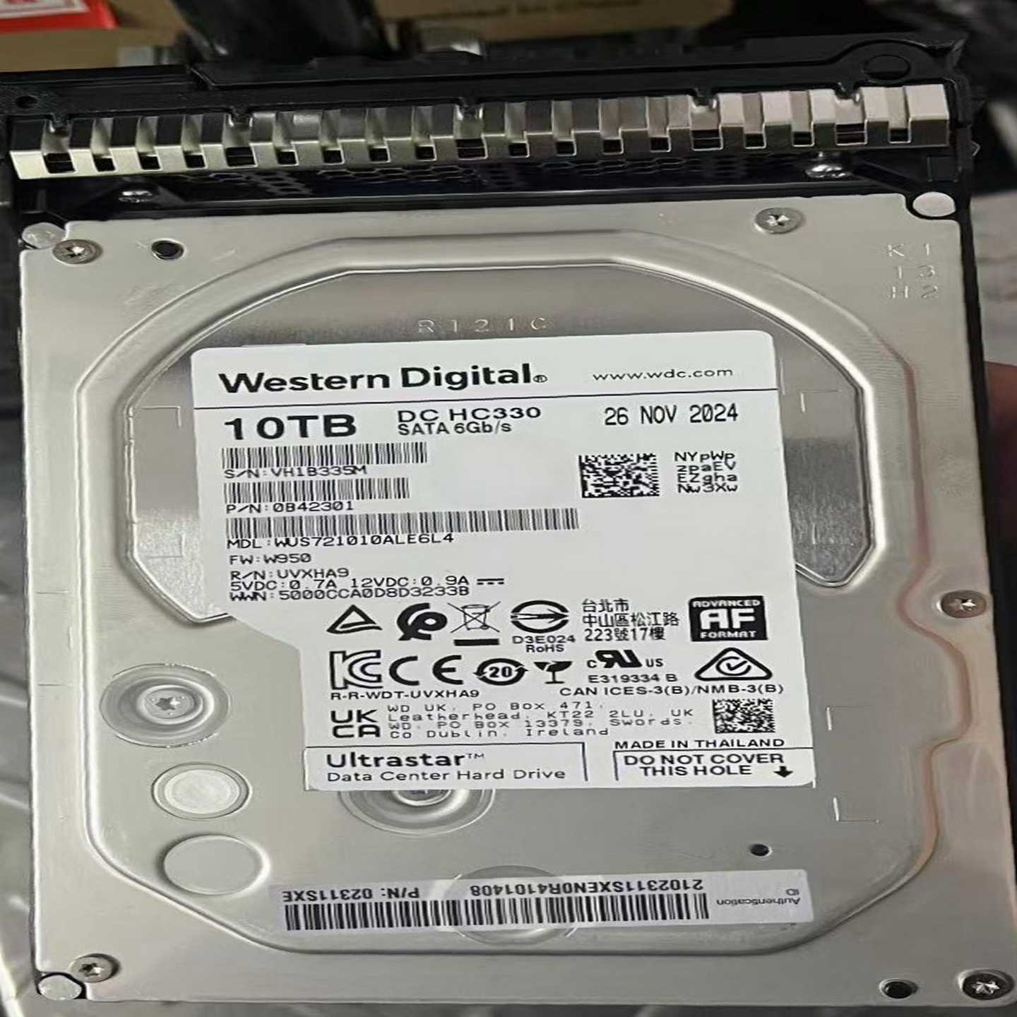西数10TB企业级硬盘，SATA6Gb/s-7.2Krp--议价商品