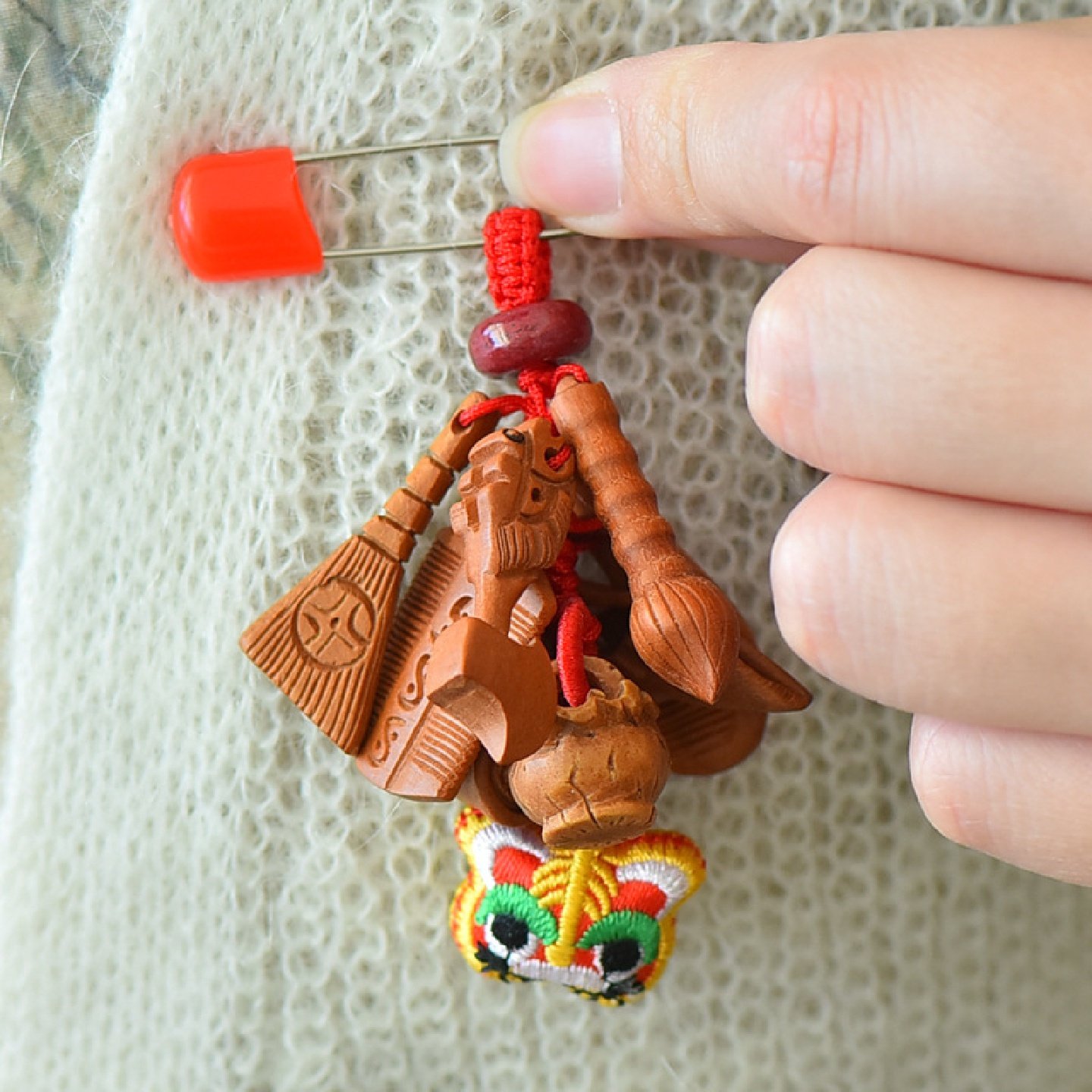 宝宝新生儿童孕妇睡眠挂件随身桃木剑桃核朱砂婴儿外出别针艾草虎,包装,快递中转袋,淘宝优惠券,粉丝福利购,淘宝优惠卷