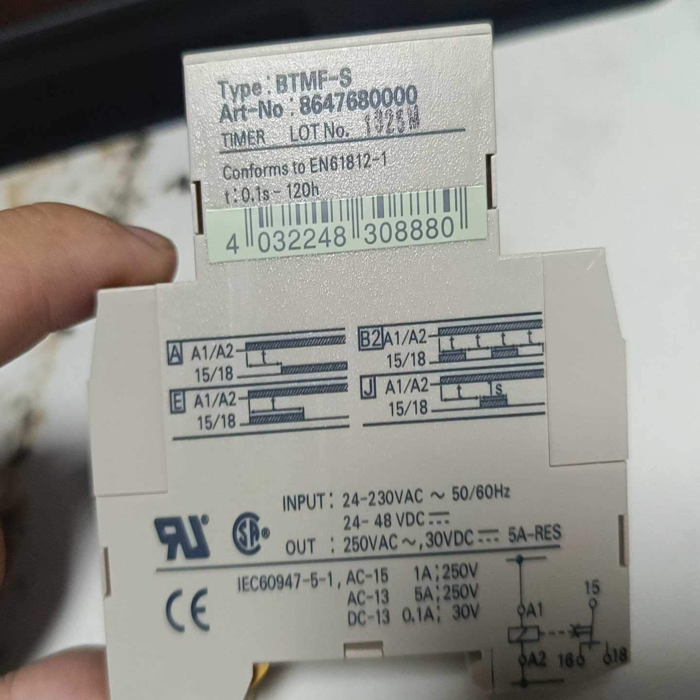 【议价】魏德米勒多功能时间继电器BTMF-S1只,订货号:8适用