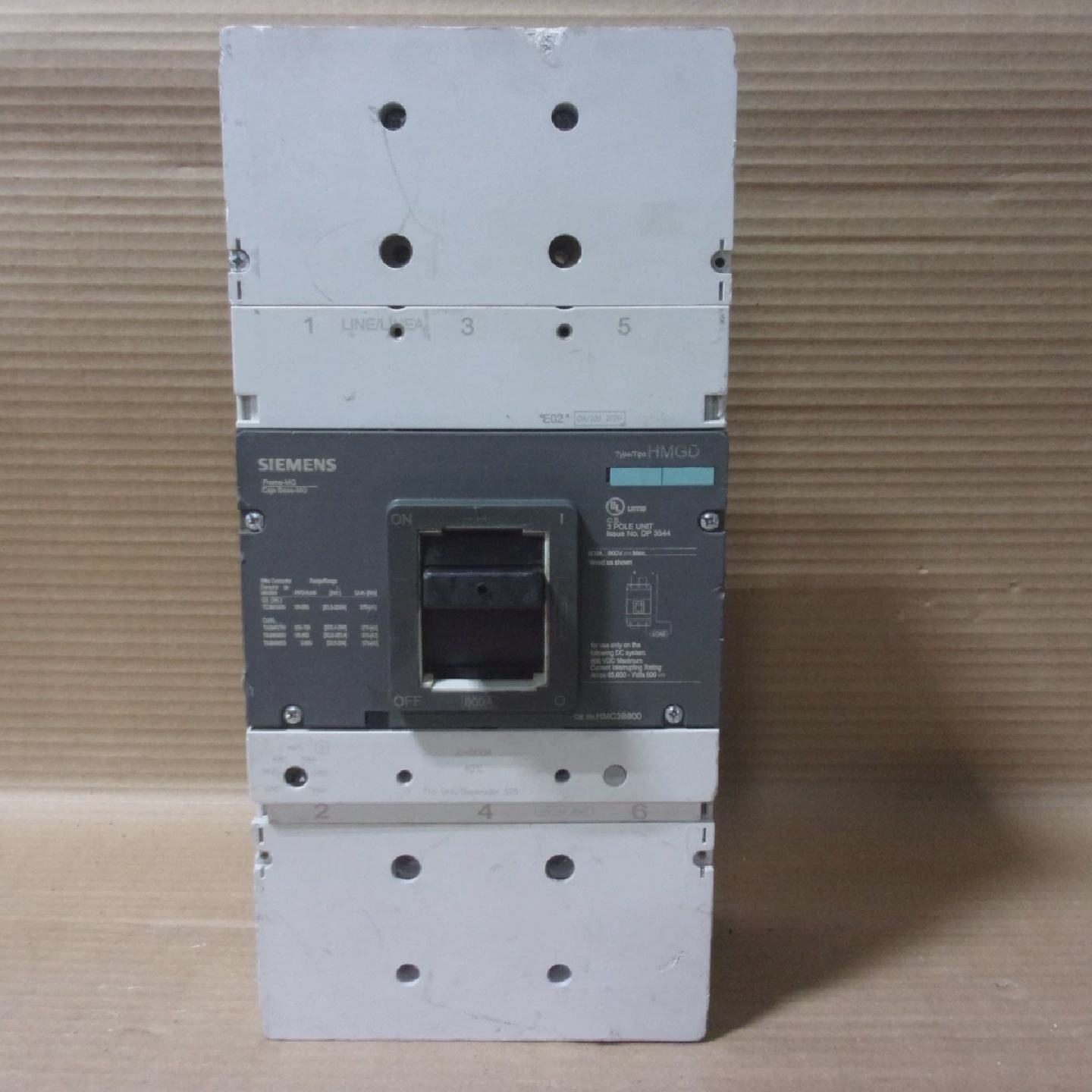 Siemens HMGD HMC3B800 3 Pole 800 Amp 600V Circuit Breaker FL