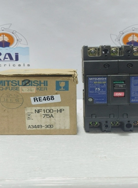 三菱NF100-HP75Amp.无保险丝断路器MCCB3极()(免费送货)