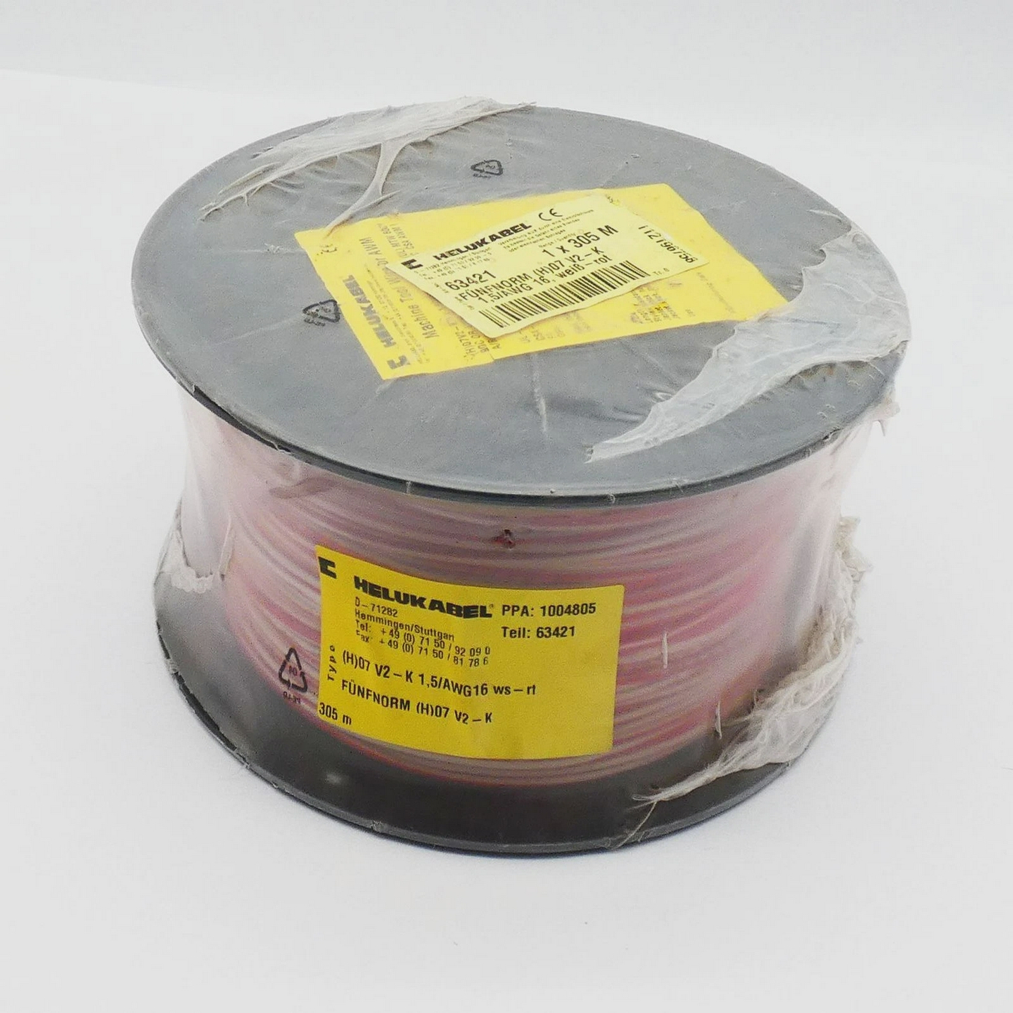 Helukabel07V2-K1X1,507V2-K63421Einzeladerrot/wei?305