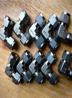 世伟洛克 SWALOK卡套弯头：90度弯认，SS-600拍前询价