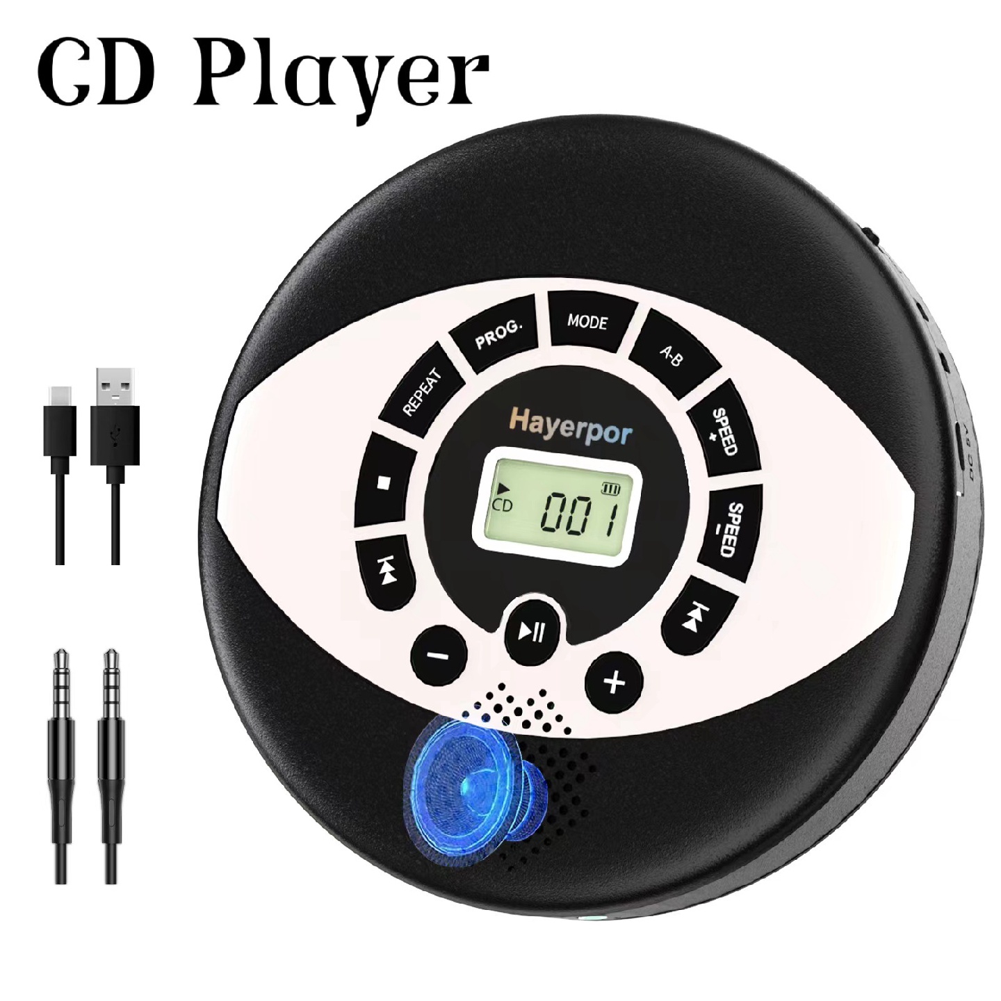 CD机cd音乐播放器家用复读早教英语cd机随身听mp3音响