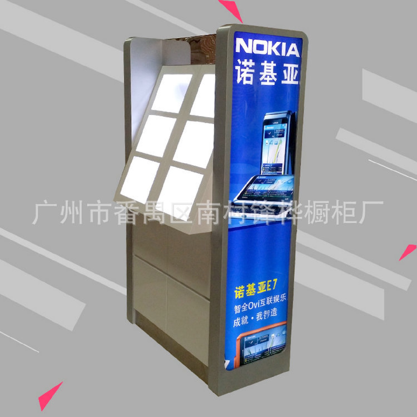 大量供应加工手机展柜出口手机展柜商场手机展示柜