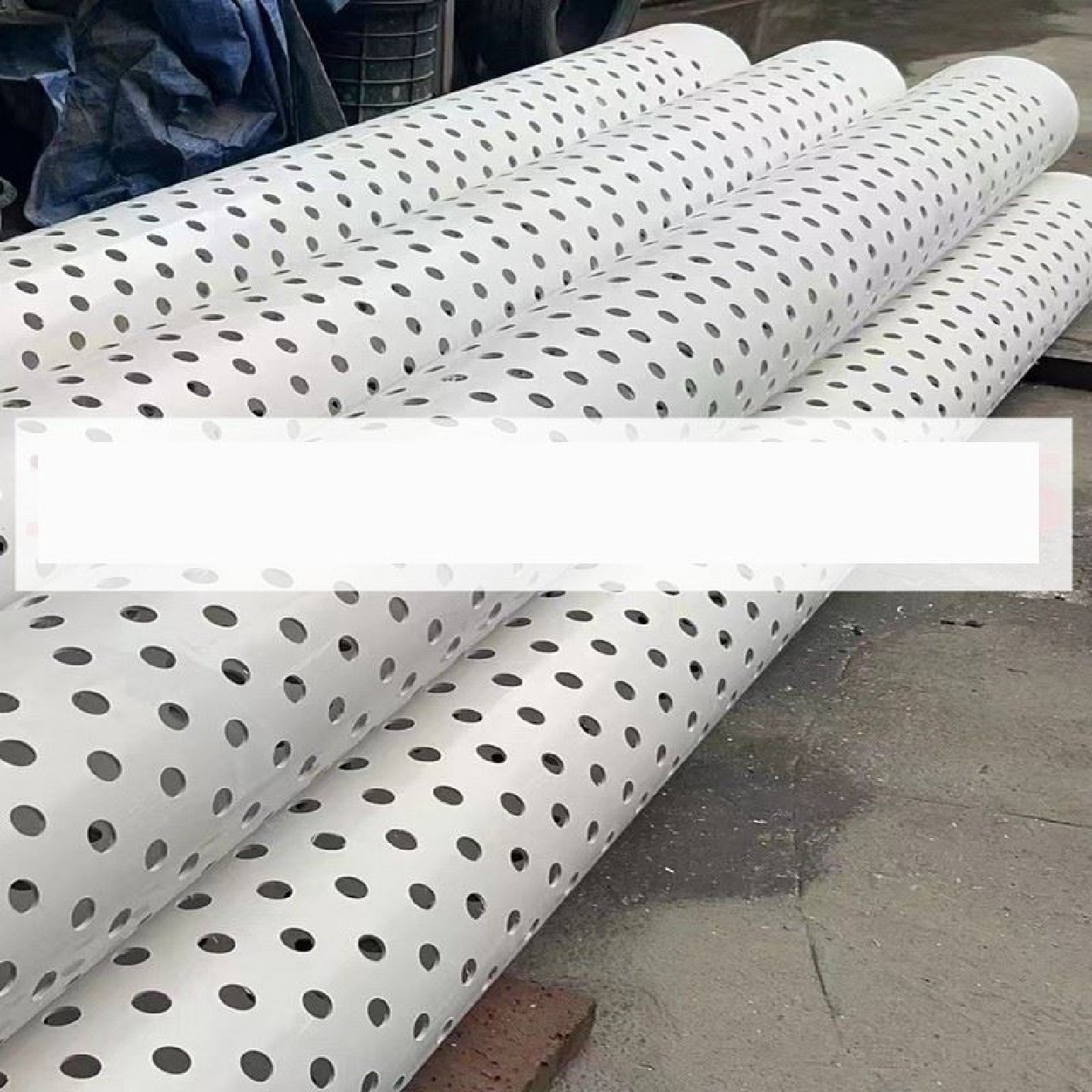 PVC打孔管75排水管110渗水管PVC透水管160盲管穿孔管花管疏水管PE