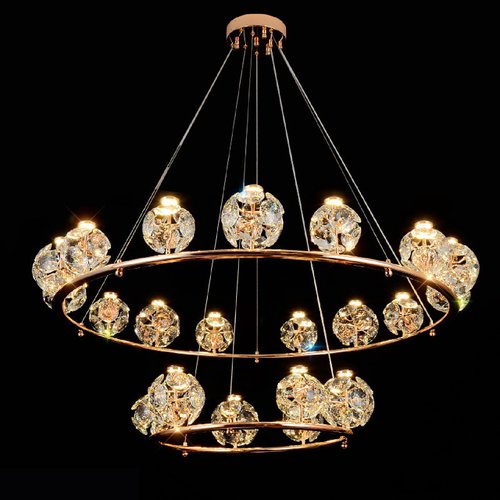 蒲公英水晶吊灯轻奢客厅主灯餐厅卧室灯简约复式别墅大厅豪华灯具