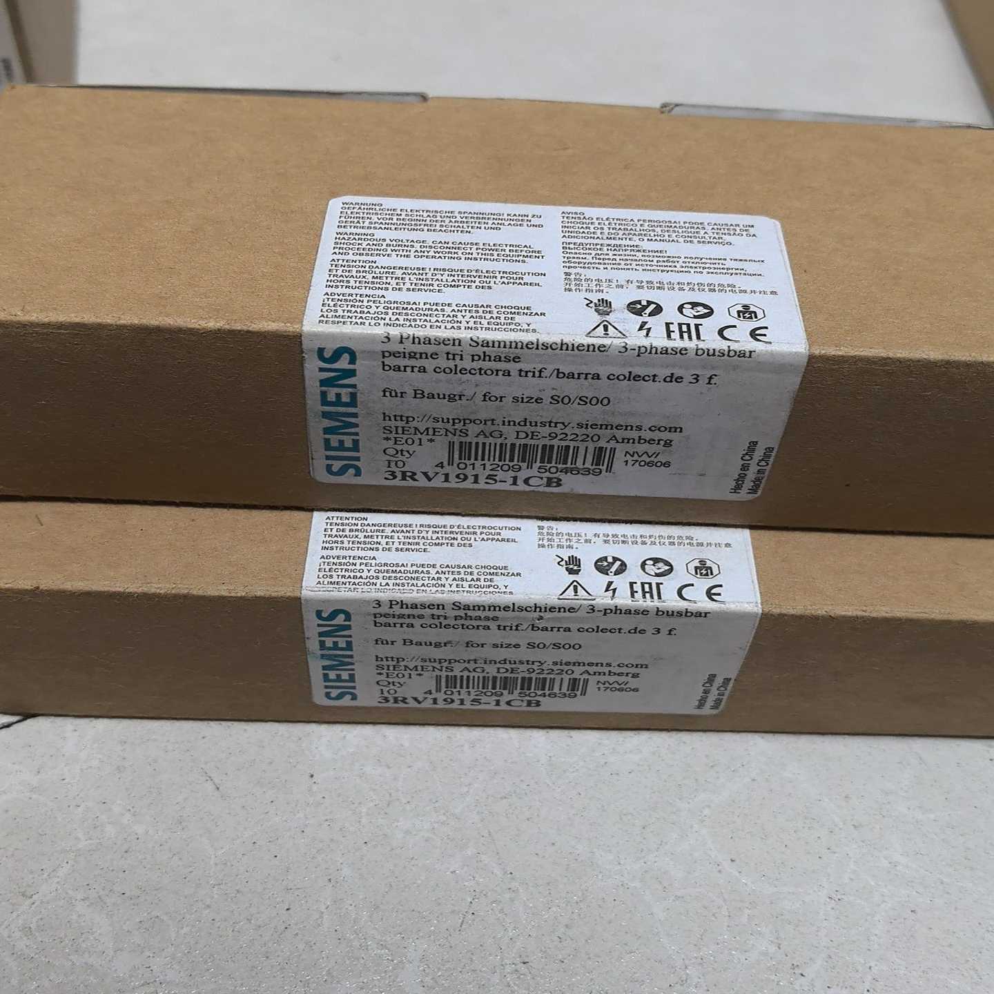 【议价】3RV1915-1CB母线排，，10个一盒，