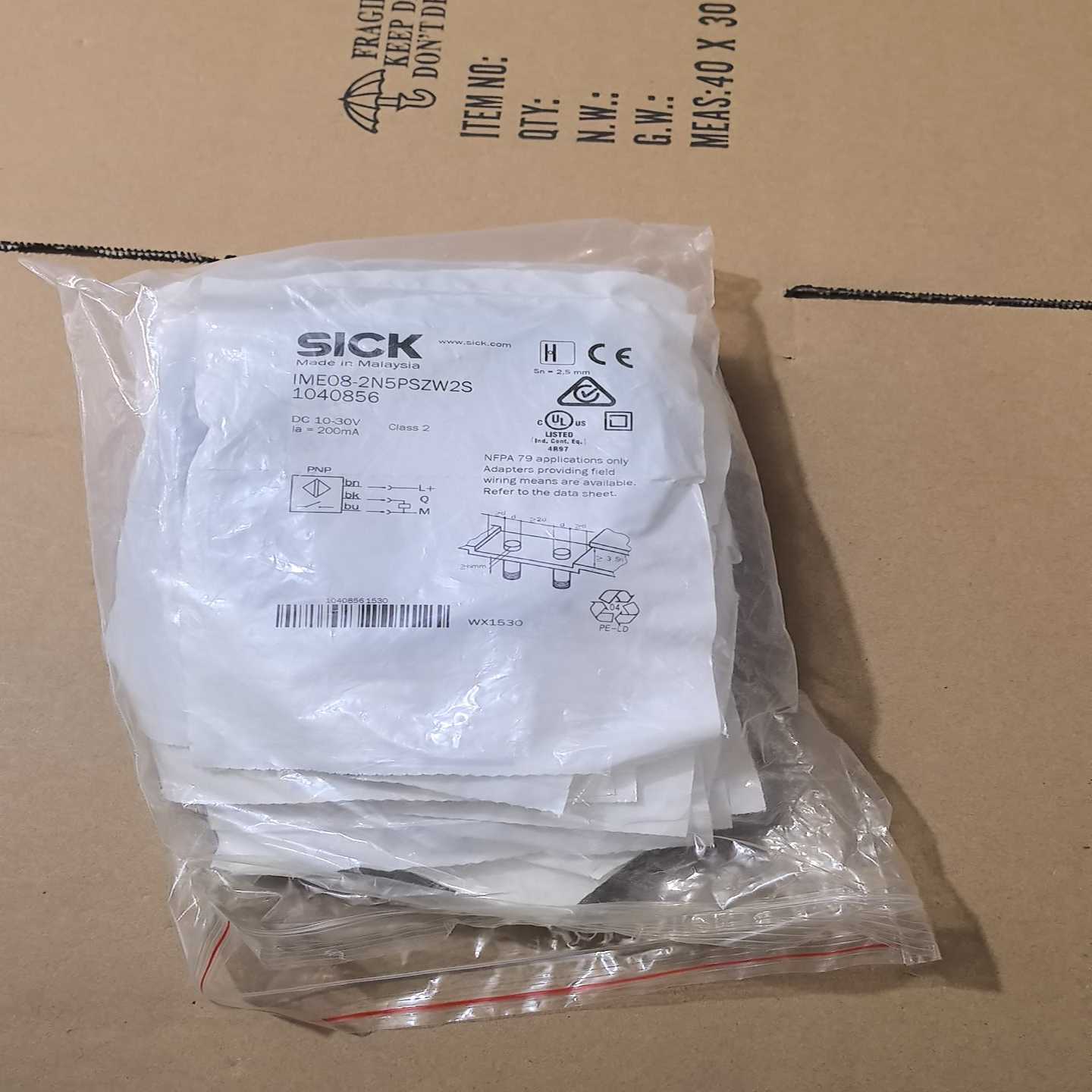 德国SICK西克全新原装IME08-2N5PSZW2S电感式