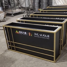 花箱不锈钢铝合金市政道路护栏组合花槽户外隔离带铁艺金属花箱