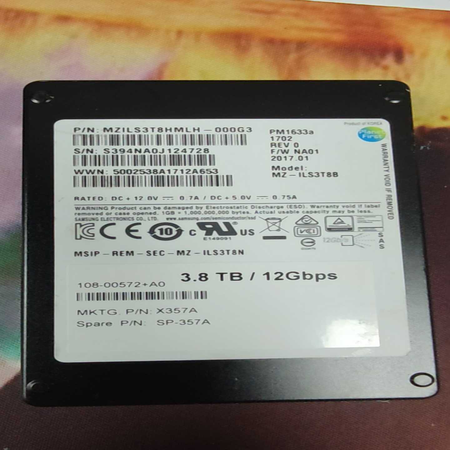 现货60个PM1633a3.8TB3.84TB--议价商品