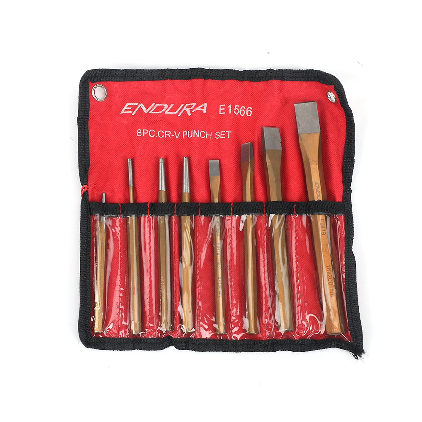 力易得8件套铬钒钢冲子平凿中心冲圆柱冲圆锥冲E1566