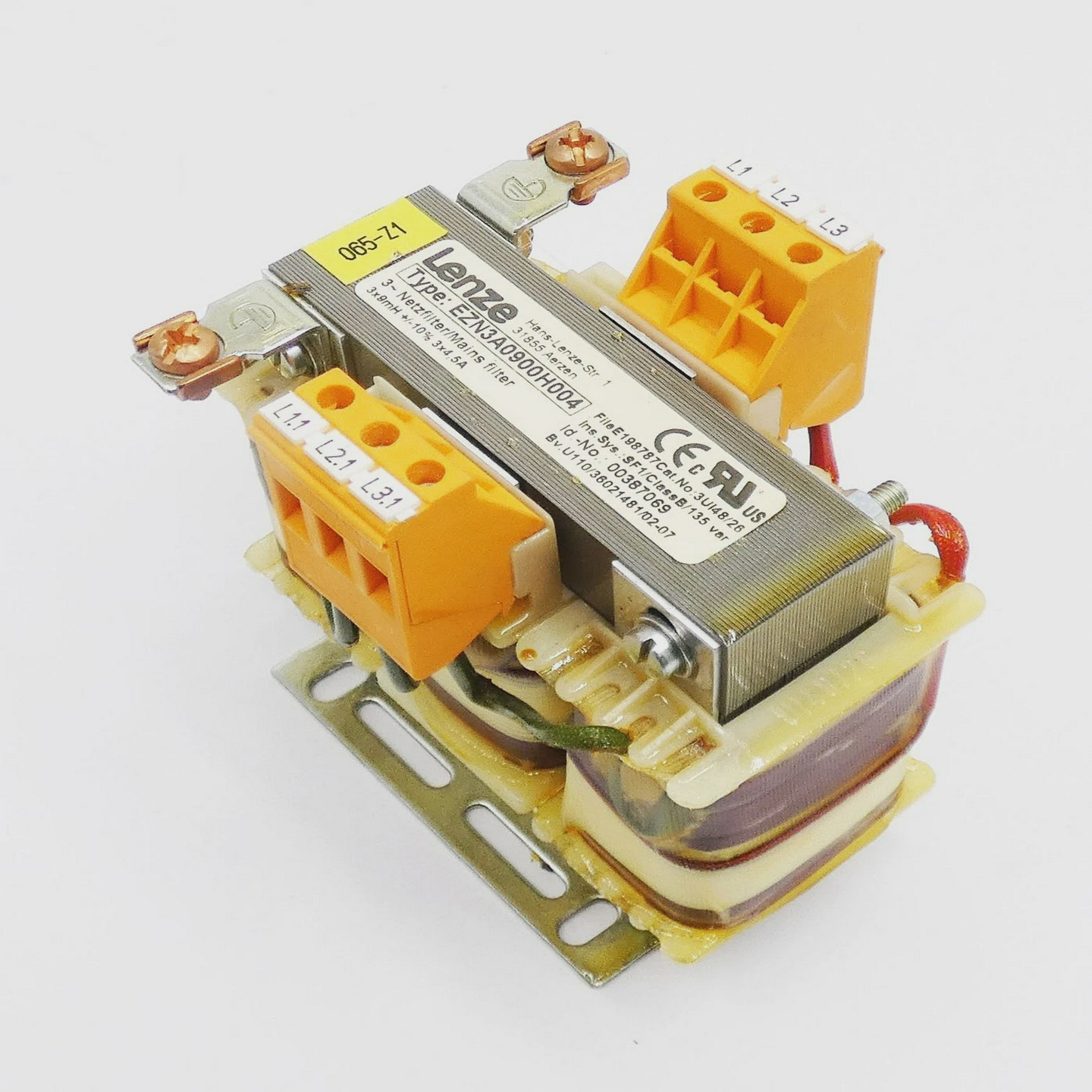 LenzeETN3A0900H0043x9mH/-10%3x4,5A3Netzfilter-used-