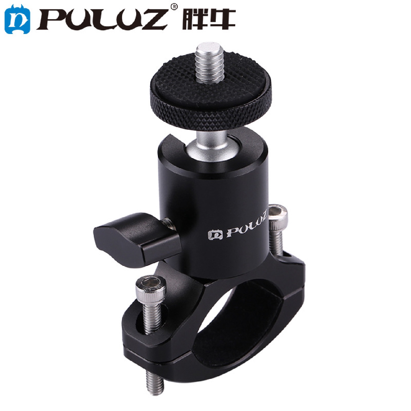 PULUZ胖牛适用于GoPro11运动相机自行车支架摩托车骑行固定管夹