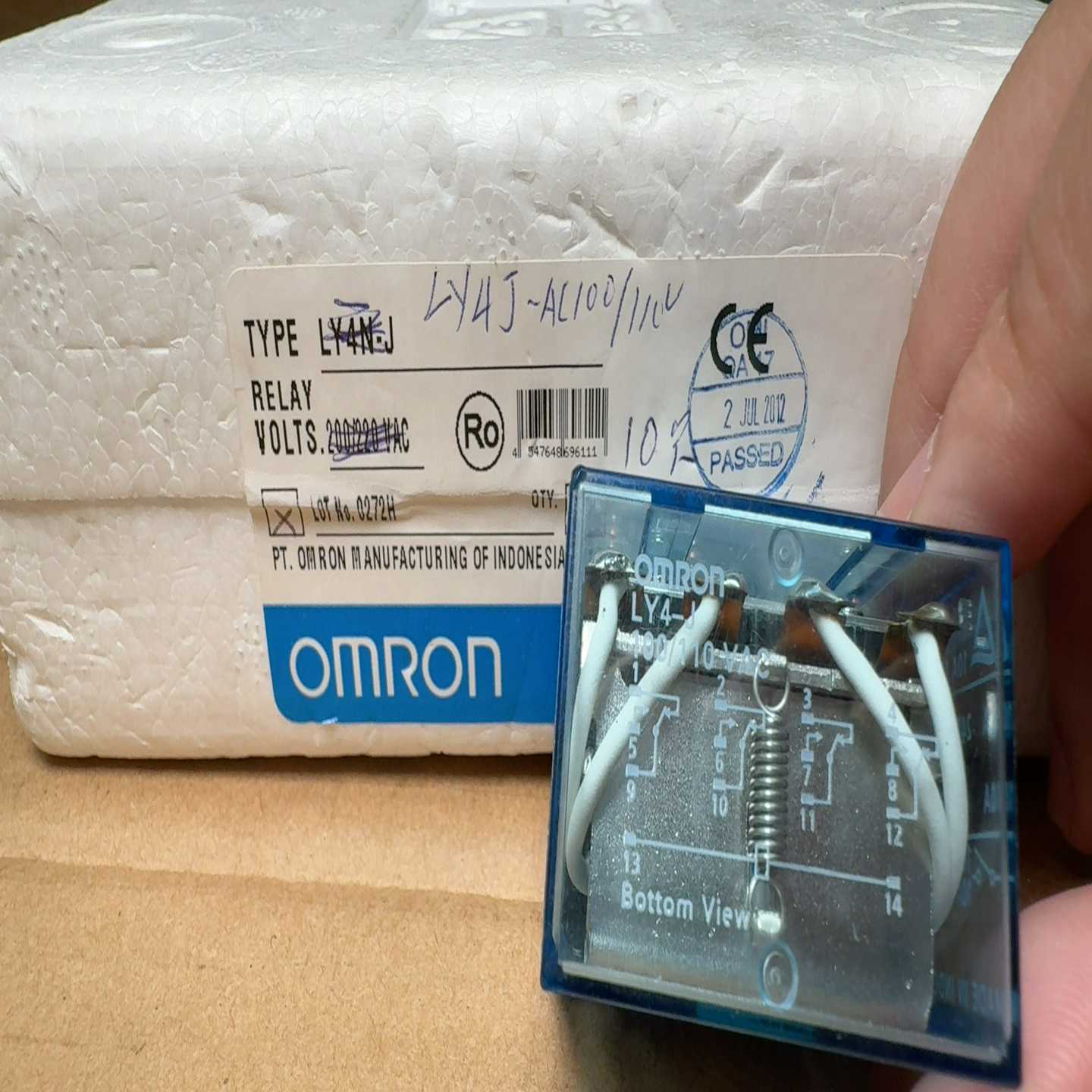 议价-欧姆龙继电器LYY4-JAC110VOMRON全新原厂正品