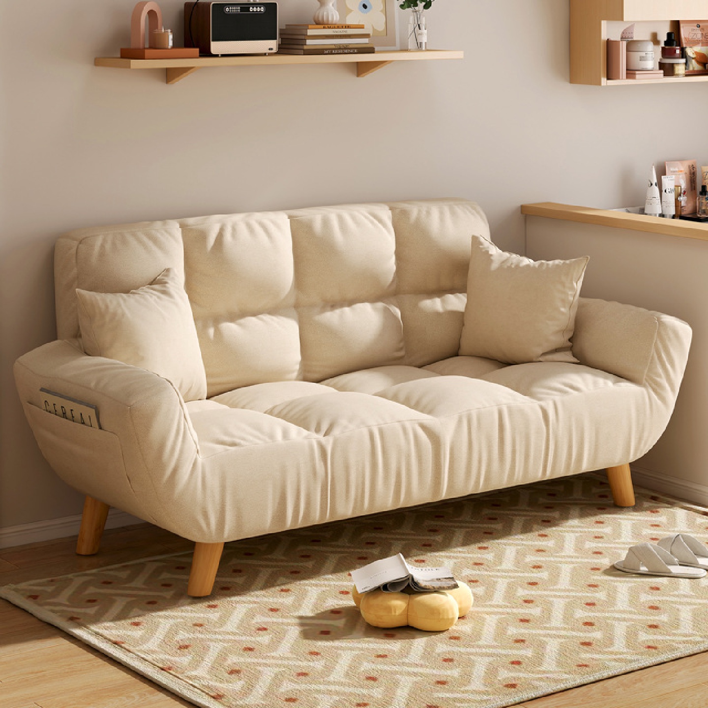 懒人沙发可躺可睡小户型网红卧室小沙发家用经济型双人榻榻米沙发