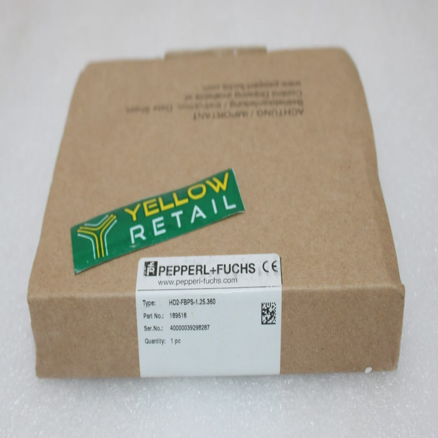 PEPPERLFUCHSHD2-FBPS-1.25.360FIELDBUS电源供应189516