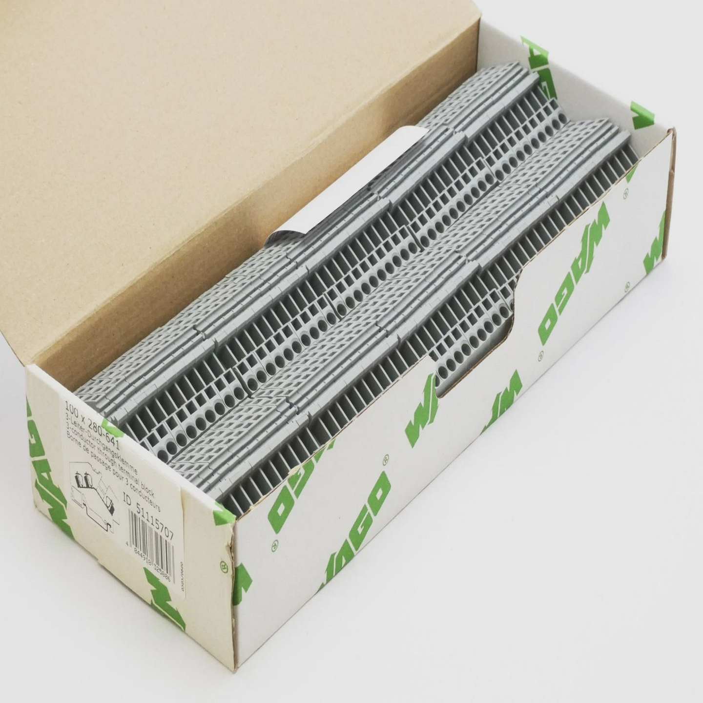 100xWAGO280-641280641511157073-Leiter-Durchgangsklemme