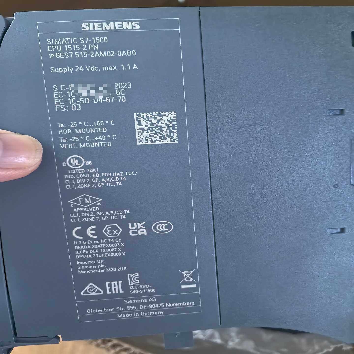 6ES7515-2AM02-0AB0保内裸机，询价