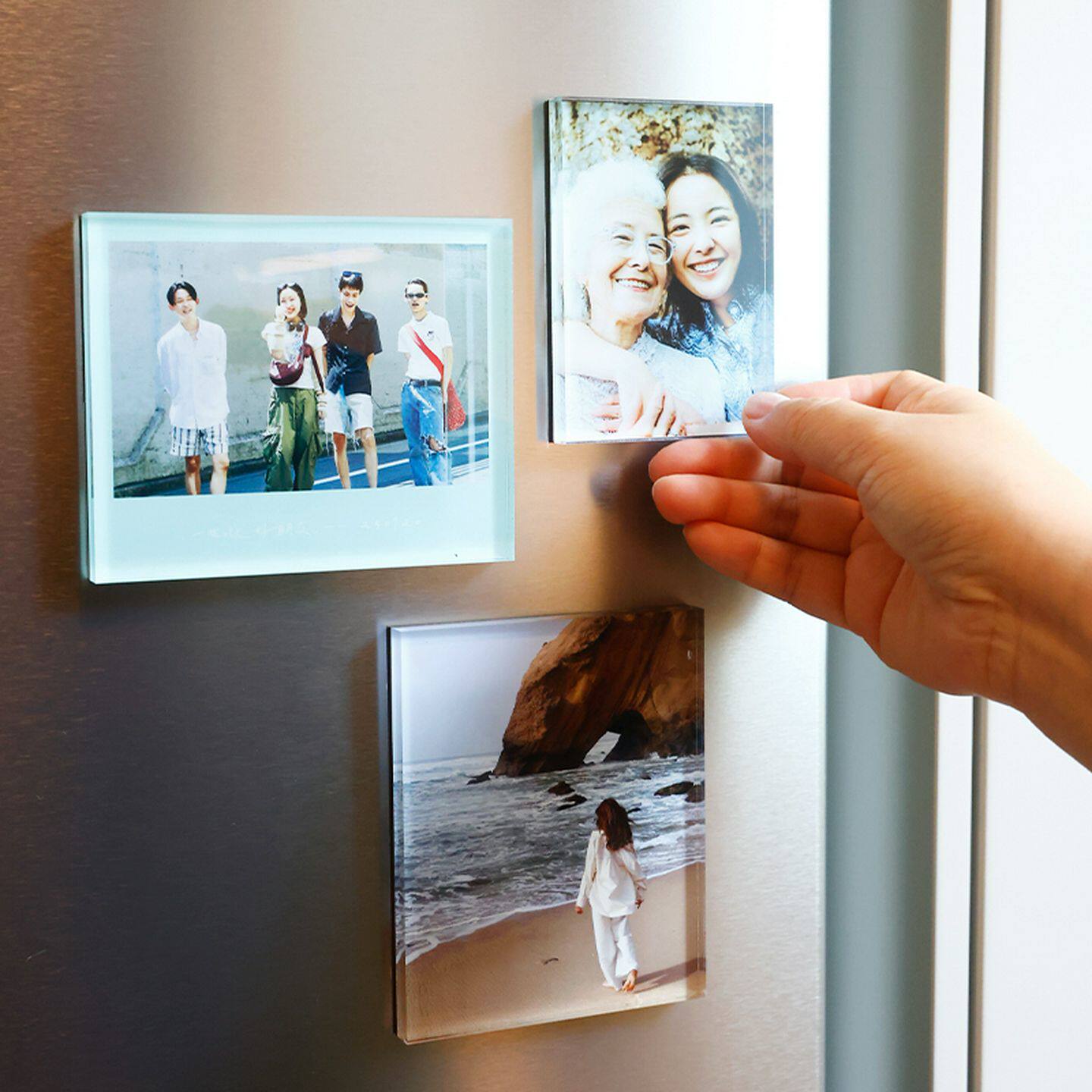 高透加厚亚克力冰箱贴钻石抛光定制照片情侣生日礼物PaperTravel