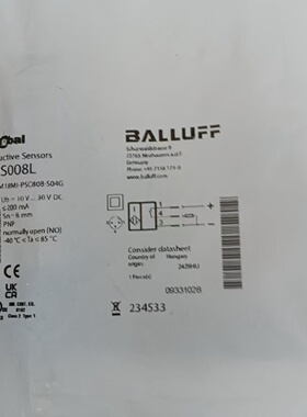 询价-巴鲁夫接近开关BES008LBESM18MIPSC8