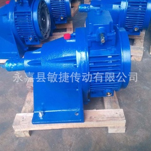 密封无极变速器兰色无极变速机不带电机二级齿轮输出变速器 卧式