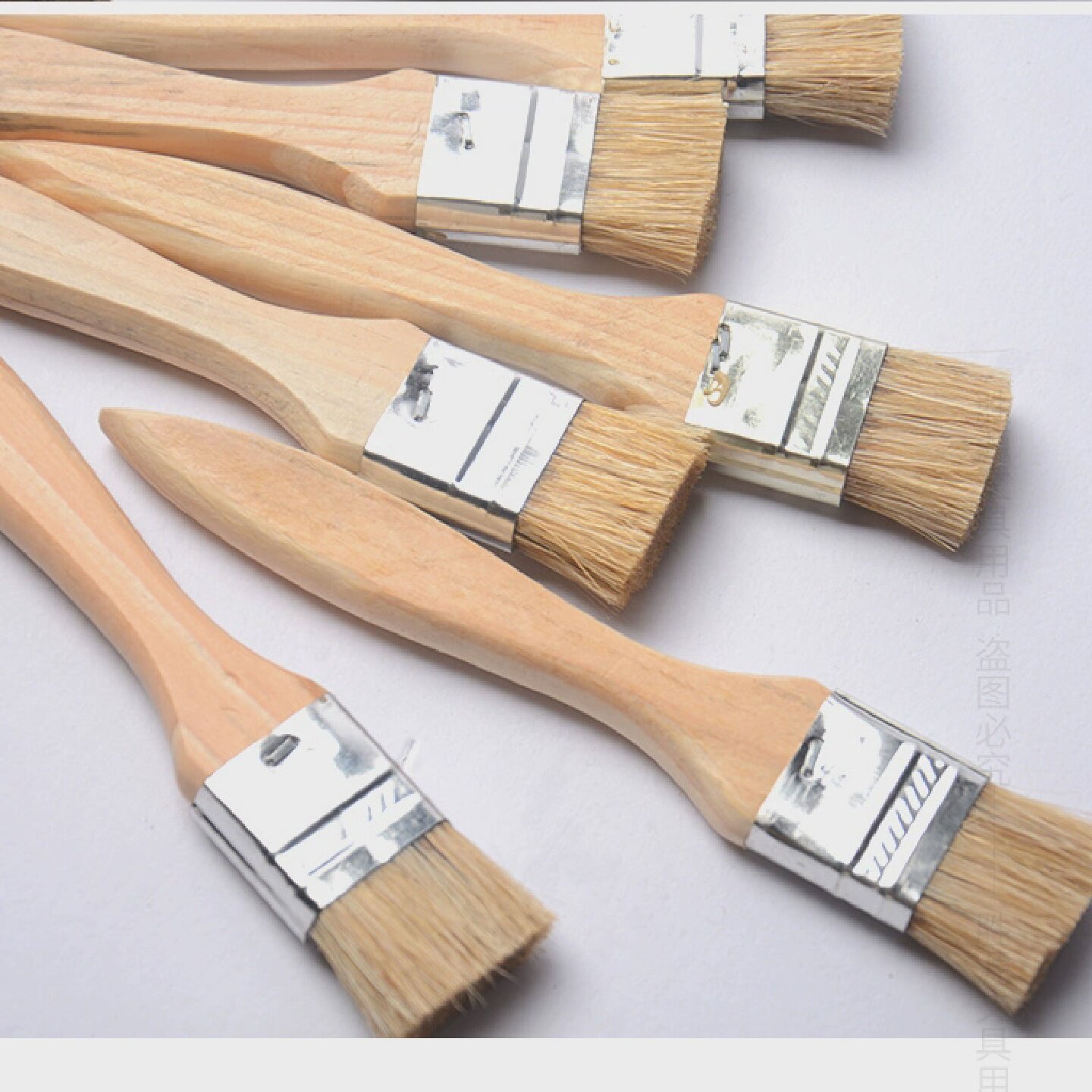 短毛洗模刷剪毛刷子白毛洗模刷猪鬃油漆刷硬毛刷1寸实心短毛刷