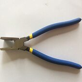 五金工具平口钳 三点式 沾塑 开片开口钳子 玻璃修边钳 8寸玻璃钳