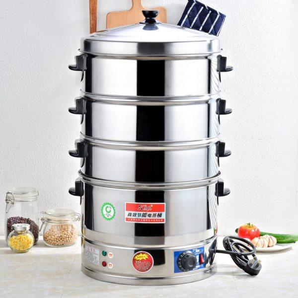 商用不锈钢电蒸笼电蒸锅蒸屉大容量电蒸桶包子机电蒸炉三眼蒸包炉,厨房电器,其他商用厨电,淘宝优惠券,粉丝福利购,淘宝优惠卷