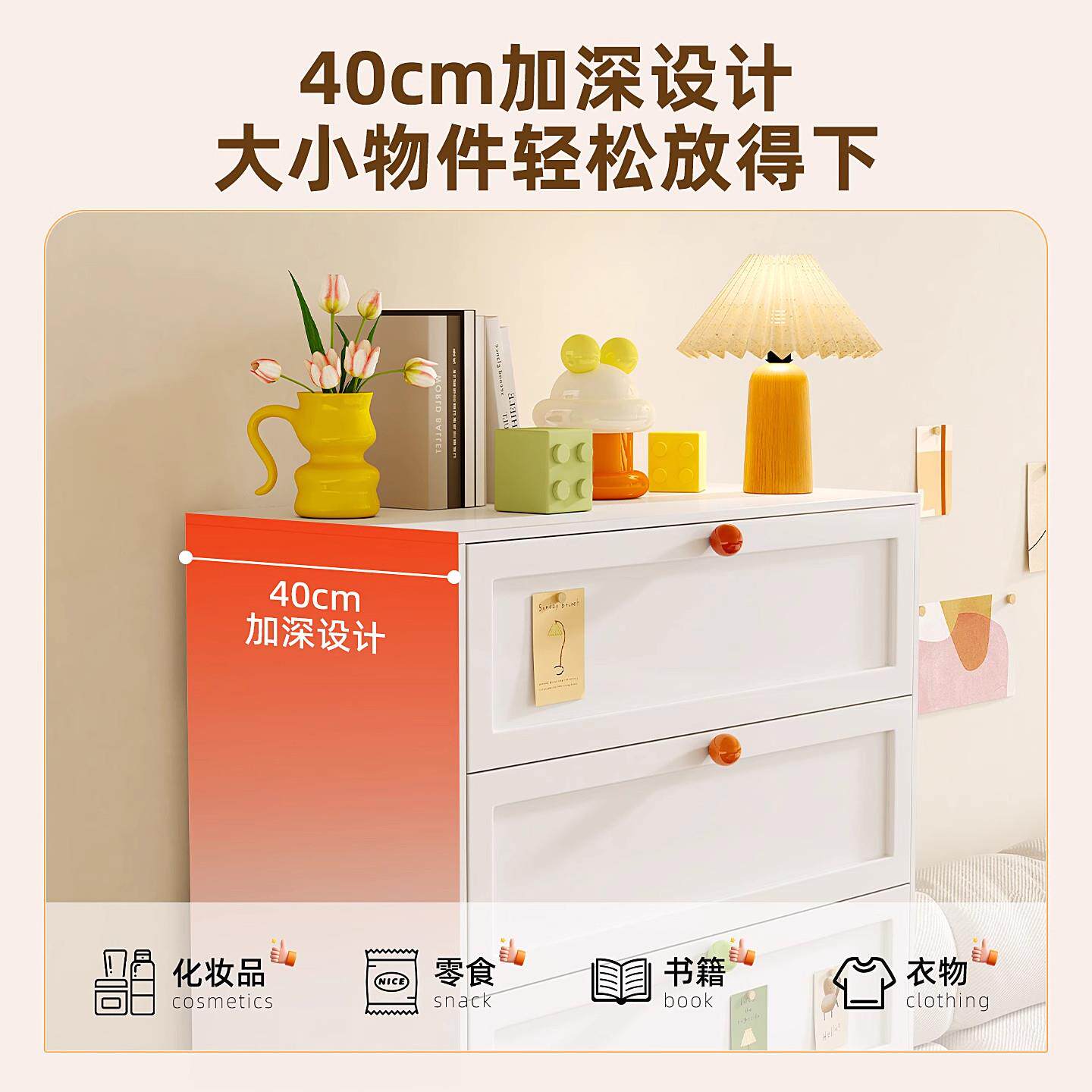 新型斗柜客厅靠墙电视柜旁小边柜钢制卧室牀尾储物收纳柜铁皮窄柜