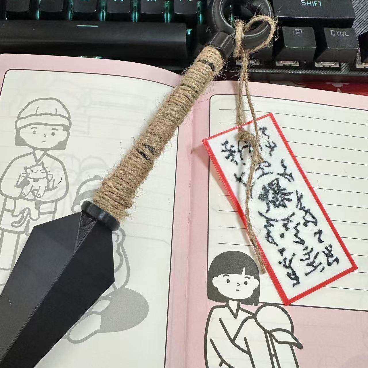 苦无笔飞雷神火影忍者动漫周边起爆符飞镖黑科技笔手工创意小礼物