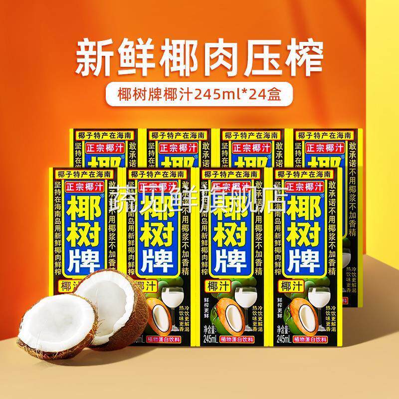 椰汁果汁饮料罐装245ml*12/24盒整箱装植物蛋白椰奶海BY