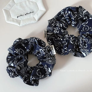 韩系碎花百搭大肠文艺发圈少女复古气质发绳高级马尾头绳发饰新款