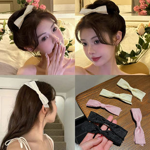 2025新款 蝴蝶结头饰森系发夹女侧边刘海夹子仙美后脑勺发饰爆款