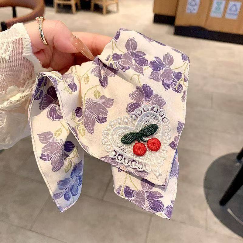 爆款高颜值印花发圈女2025新款温柔气质碎花樱桃方巾肠圈发绳发饰,饰品/流行首饰/时尚饰品新,发饰,淘宝优惠券,粉丝福利购,淘宝优惠卷