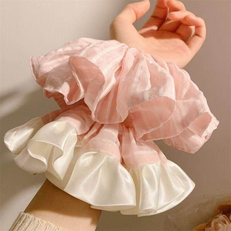 新款粉色条纹缎面大肠圈甜园风小众懒人洋气轻奢爆款日系多巴胺女,饰品/流行首饰/时尚饰品新,发饰,淘宝优惠券,粉丝福利购,淘宝优惠卷